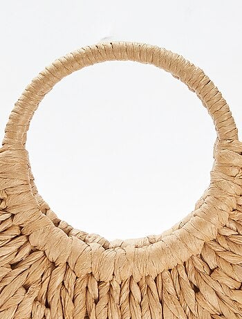 Cabas en paille avec anse