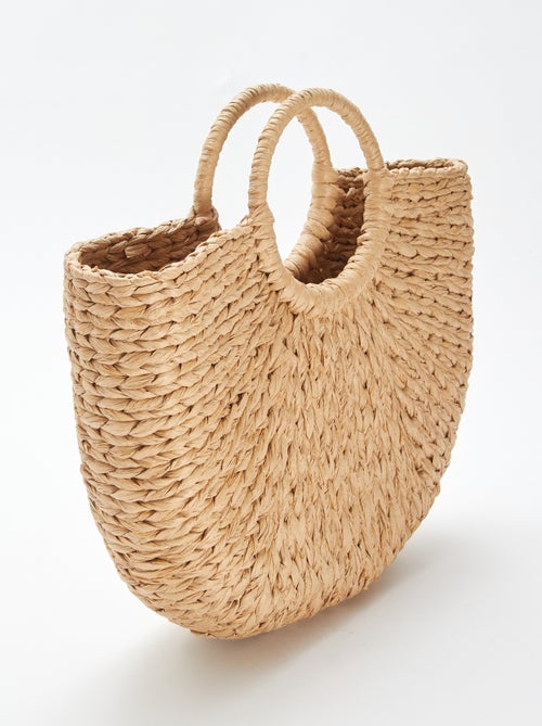 Cabas en paille avec anse - Kiabi