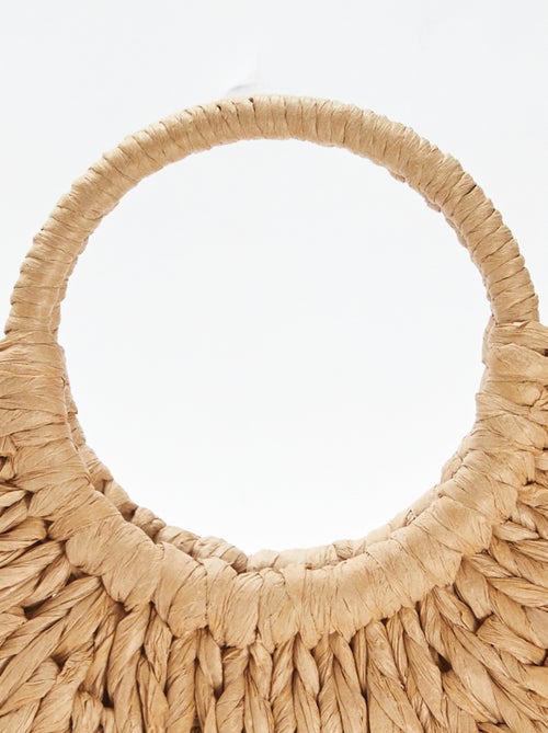 Cabas en paille avec anse - Kiabi