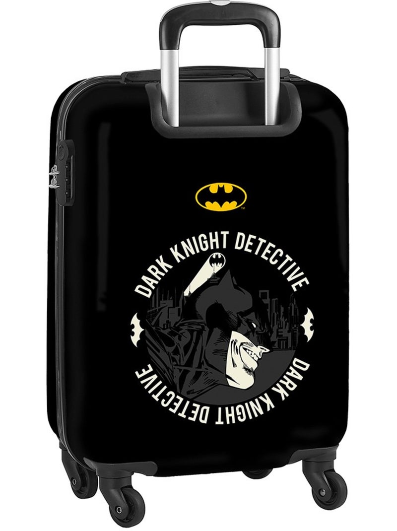 Cabinekoffer 4 Wieltjes Batman Detective 50 cm - Behuizing stevig glanzend Zwart - Kiabi