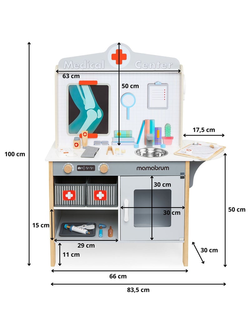 Cabinet médical en bois avec 20 accessoires mamabrum N/A - Kiabi
