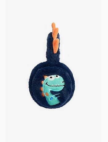Cache-oreilles fille amusants à motif dinosaure et texture douce penti