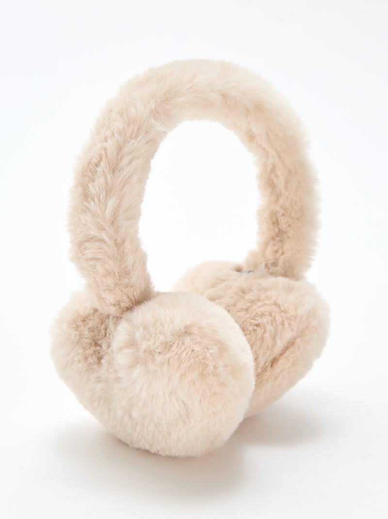Bandeau d'hiver doublé en fausse fourrure - camel en vente B2B pour votre magasin