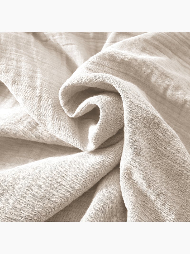 Cache-sommier – double gaze de coton 125 g/m² – gaïa Beige Pampa - Kiabi