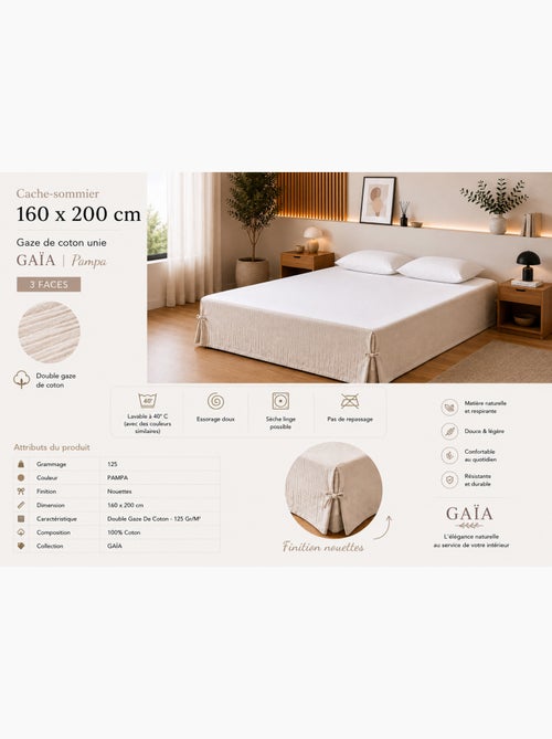 Cache-sommier double gaze de coton gaïa – qualité haut de gamme - Kiabi
