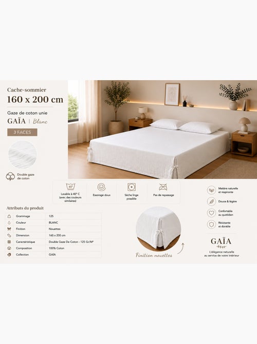 Cache-sommier double gaze de coton gaïa – qualité haut de gamme - Kiabi