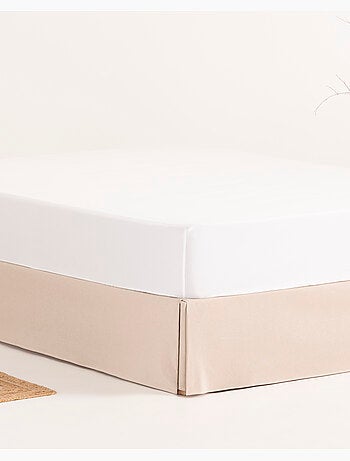 Cache-sommier, jupe de lit protectrice. Housse de sommier unie - Gamusi.