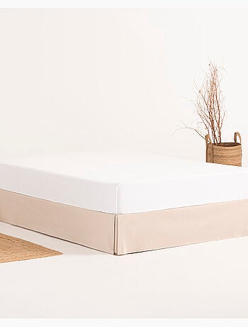 Cache-sommier, jupe de lit protectrice. Housse de sommier unie - Gamusi.