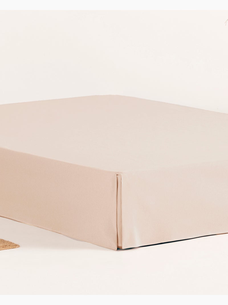 Cache-sommier, jupe de lit protectrice. Housse de sommier unie - Gamusi. Beige - Kiabi