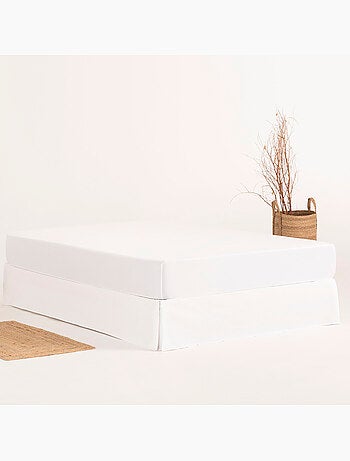 Cache-sommier, jupe de lit protectrice. Housse de sommier unie - Gamusi.