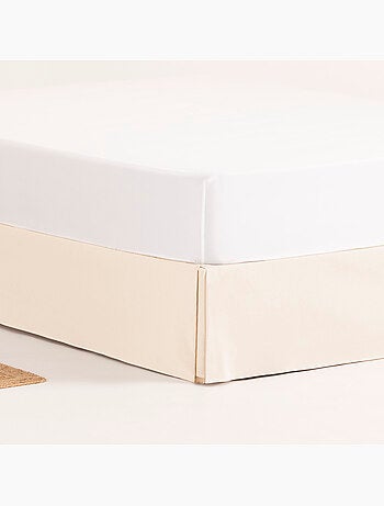 Cache-sommier, jupe de lit protectrice. Housse de sommier unie - Gamusi.