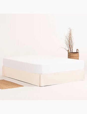 Cache-sommier, jupe de lit protectrice. Housse de sommier unie - Gamusi.