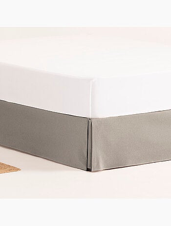 Cache-sommier, jupe de lit protectrice. Housse de sommier unie - Gamusi.
