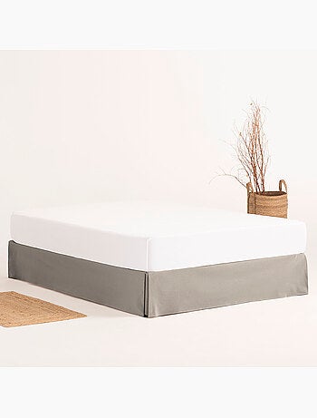 Cache-sommier, jupe de lit protectrice. Housse de sommier unie - Gamusi.