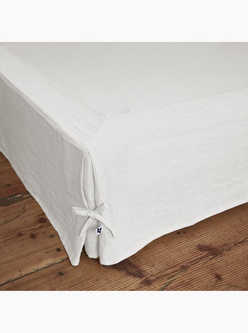 Cache-sommier – lin lavé français luxe soline – lin - Kiabi Cache-sommier – lin lavé français luxe soline – lin - Kiabi