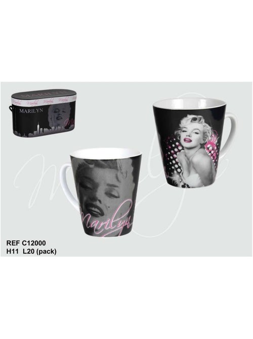 Cadeauset met 2 mokken – Marylin Monroe - Kiabi Cadeauset met 2 mokken – Marylin Monroe - Kiabi