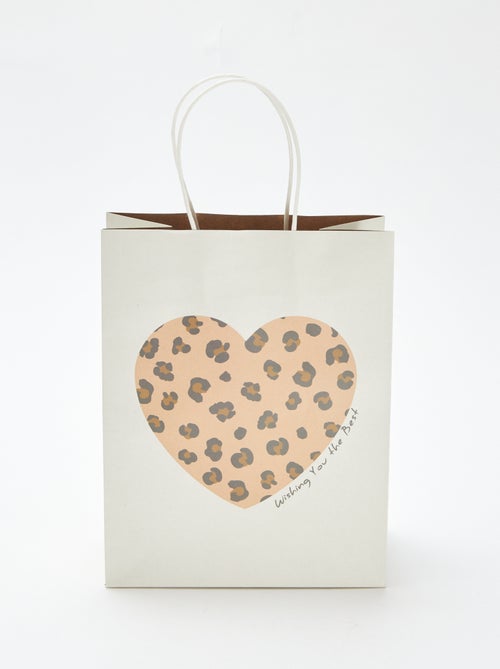 Cadeautasje met hartprint - Kiabi