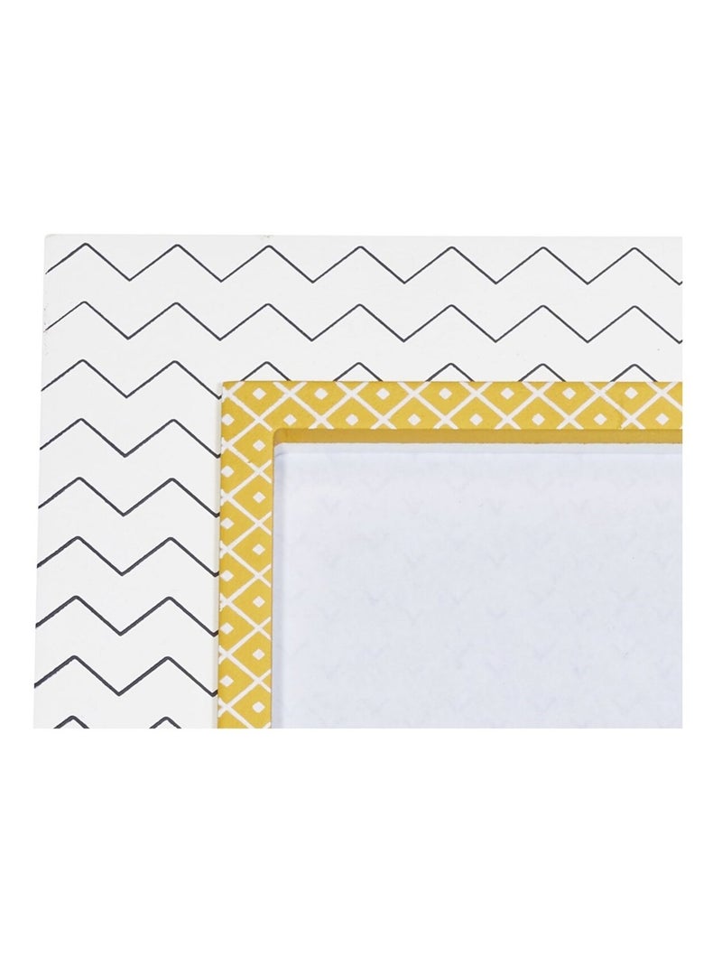 Cadre photo chevrons en mdf - sauthon Blanc - Kiabi
