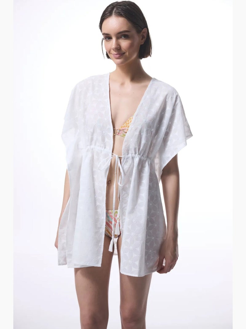 Caftan brodé penti Blanc cassé - Kiabi