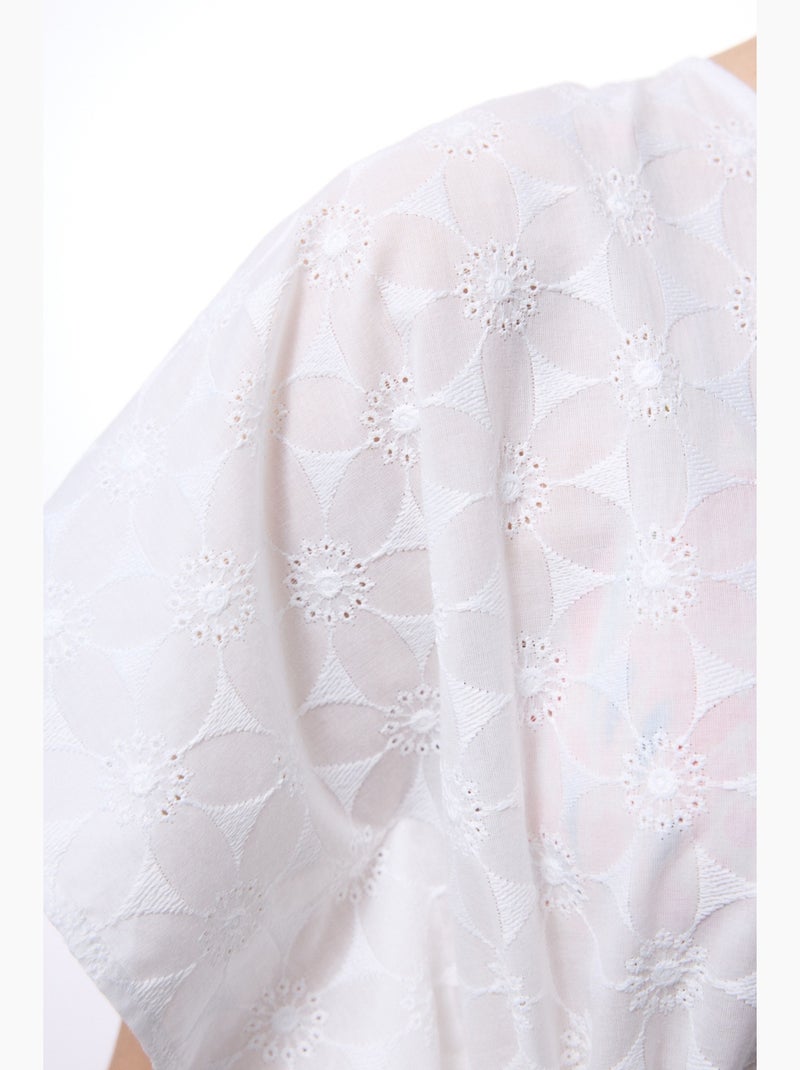Caftan brodé penti Blanc cassé - Kiabi