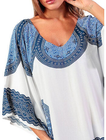 Caftan de plage azul