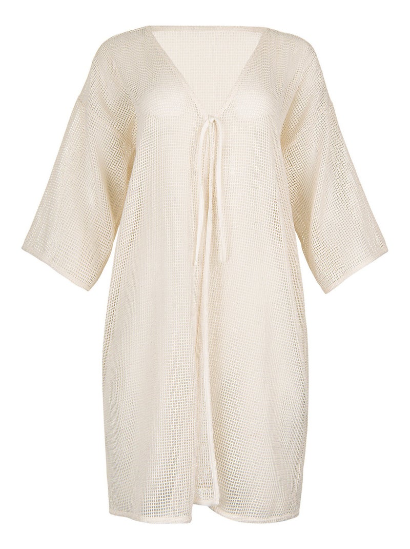 Caftan de plage malaga Ecru - Kiabi