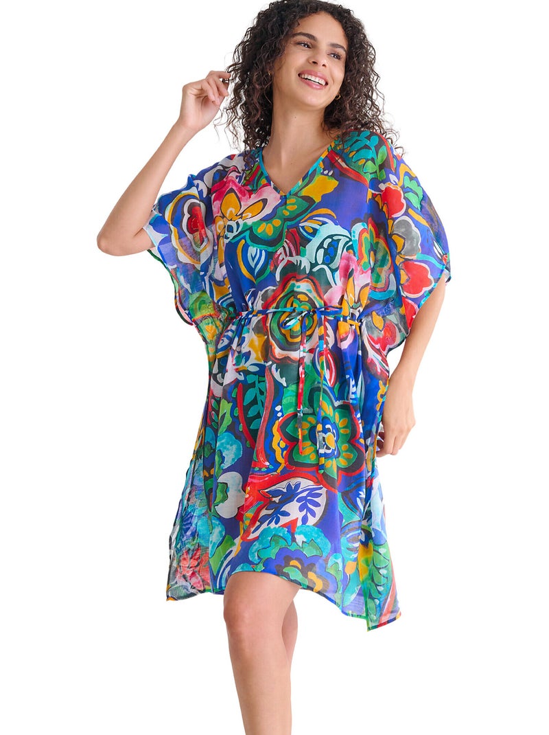 Caftan de plage mexico Bleu - Kiabi