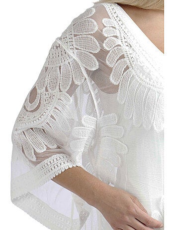 Caftan de plage mi-long flower