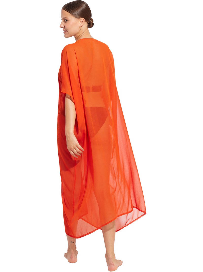 Caftan de plage mojito Orange - Kiabi
