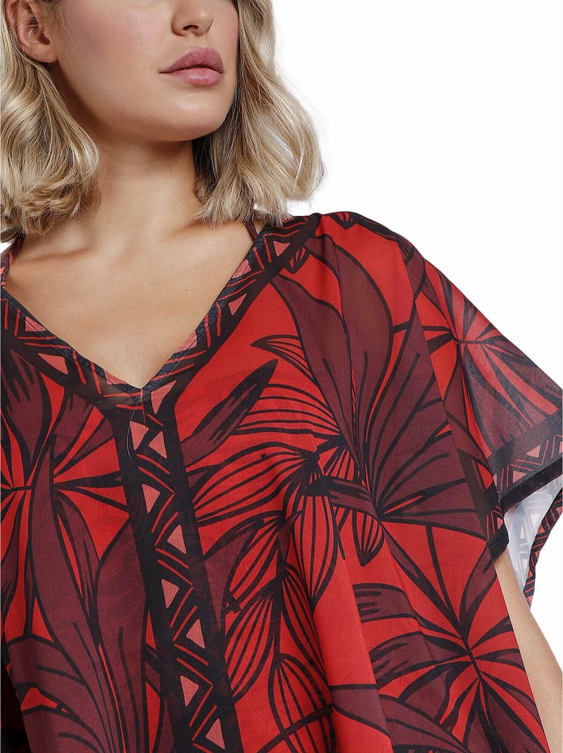 Caftan de plage sunset palm Marron - Kiabi