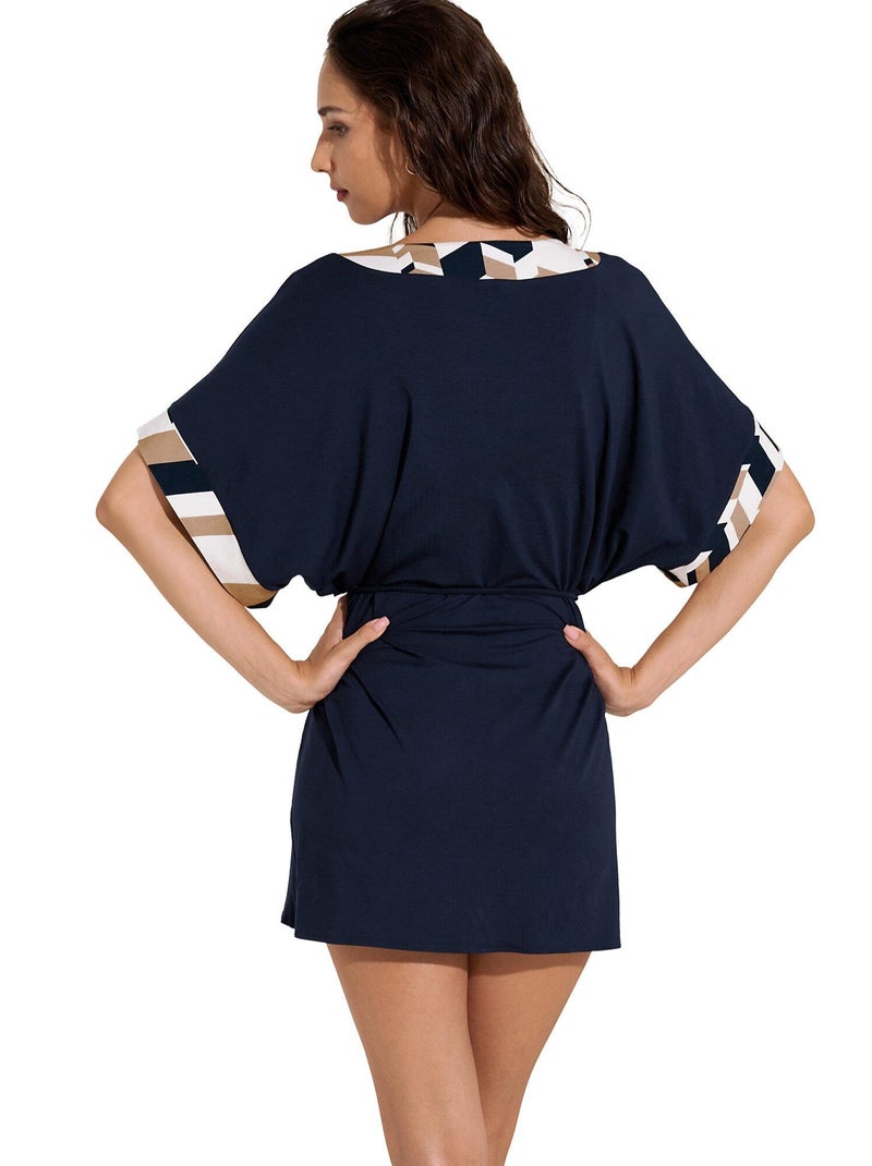 Caftan de plage toulouse Bleu - Kiabi