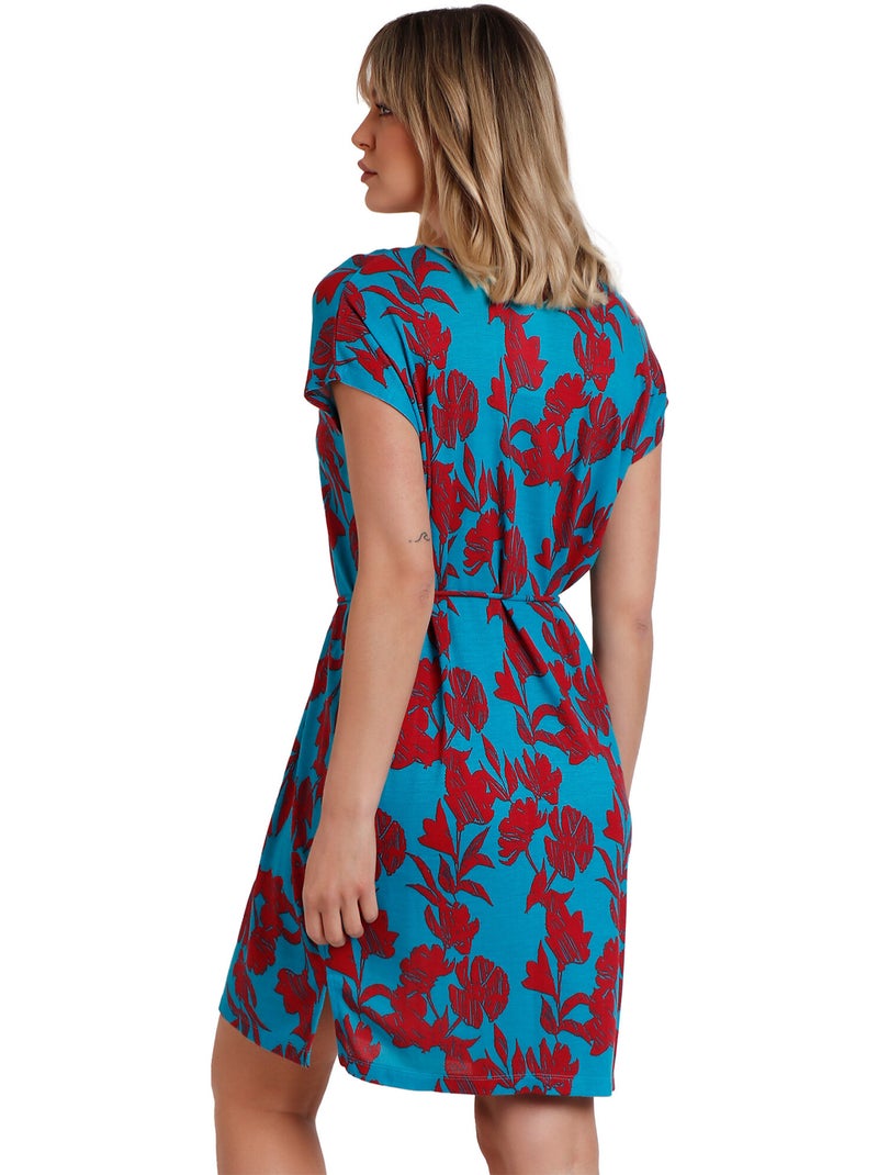 Caftan de plage waves Bleu turquoise - Kiabi