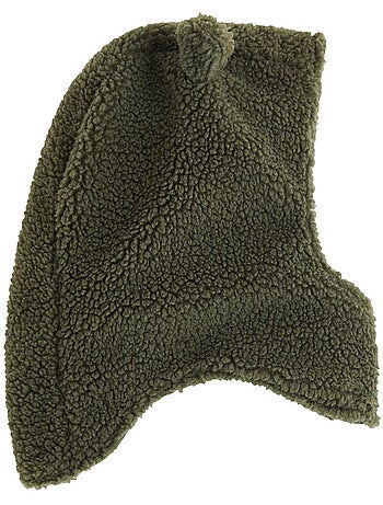 Cagoule bébé en sherpa ginkgo