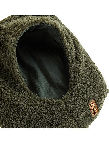 Cagoule bébé en sherpa ginkgo