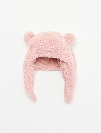 Cagoule effet moutonné avec oreilles fantaisies