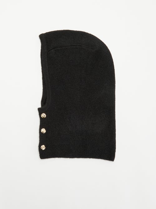 Cagoule en maille avec boutons dorés - Kiabi