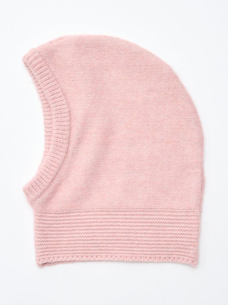 Cagoule fantaisie tricotée Rose - Kiabi