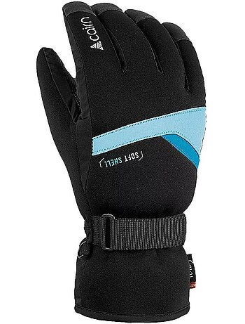 Cairn styl skiwanten zwart/blauw voor kinderen