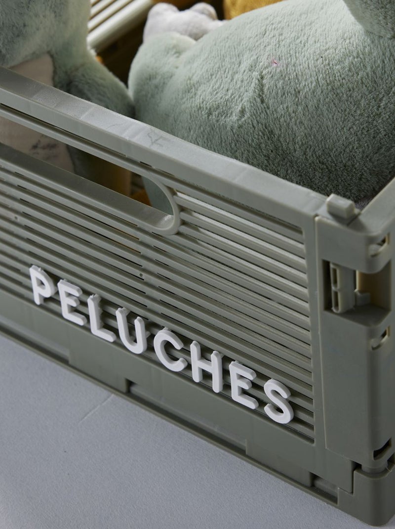 Caisse en plastique avec lettres Vert - Kiabi