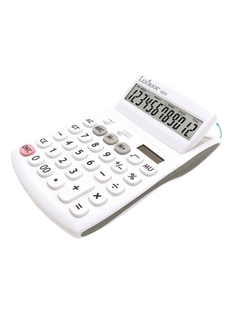 Calculatrice de bureau à 12 chiffres Blanc - Kiabi
