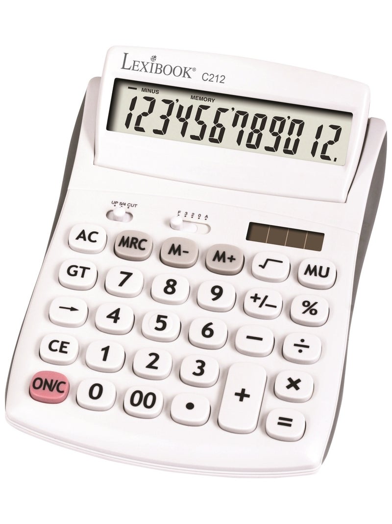 Calculatrice de bureau à 12 chiffres Blanc - Kiabi