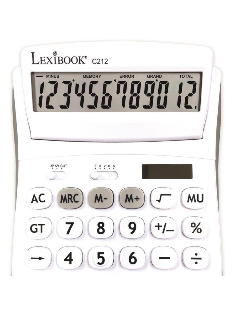 Calculatrice de bureau à 12 chiffres Blanc - Kiabi