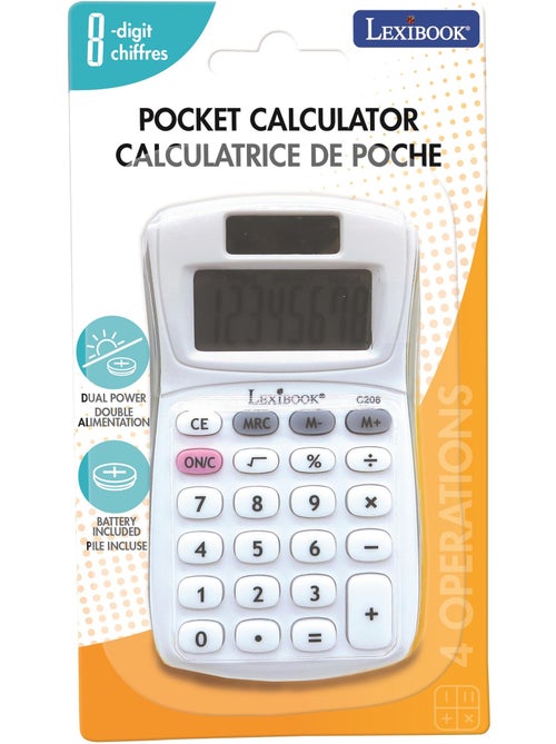 Calculatrice de poche 8 chiffres - Kiabi