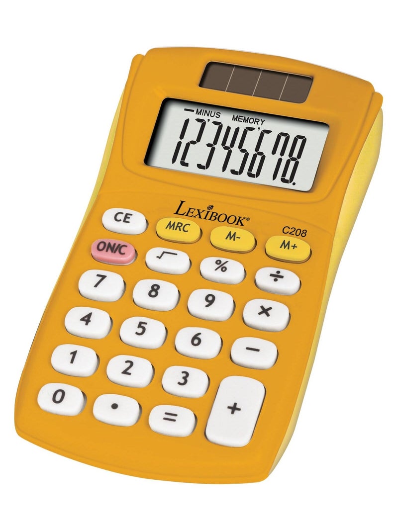 Calculatrice de poche jaune 8 chiffres Jaune - Kiabi