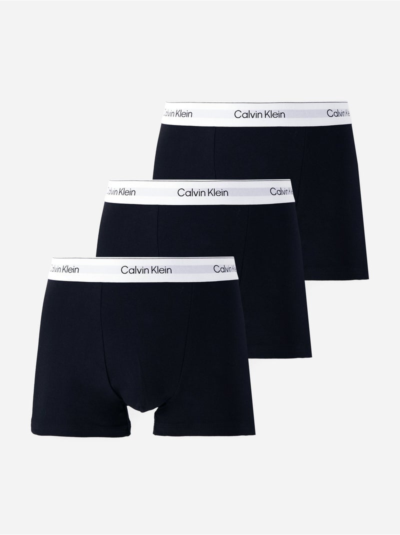 Caleçon taille élastique - Calvin Klein Blanc Noir - Kiabi