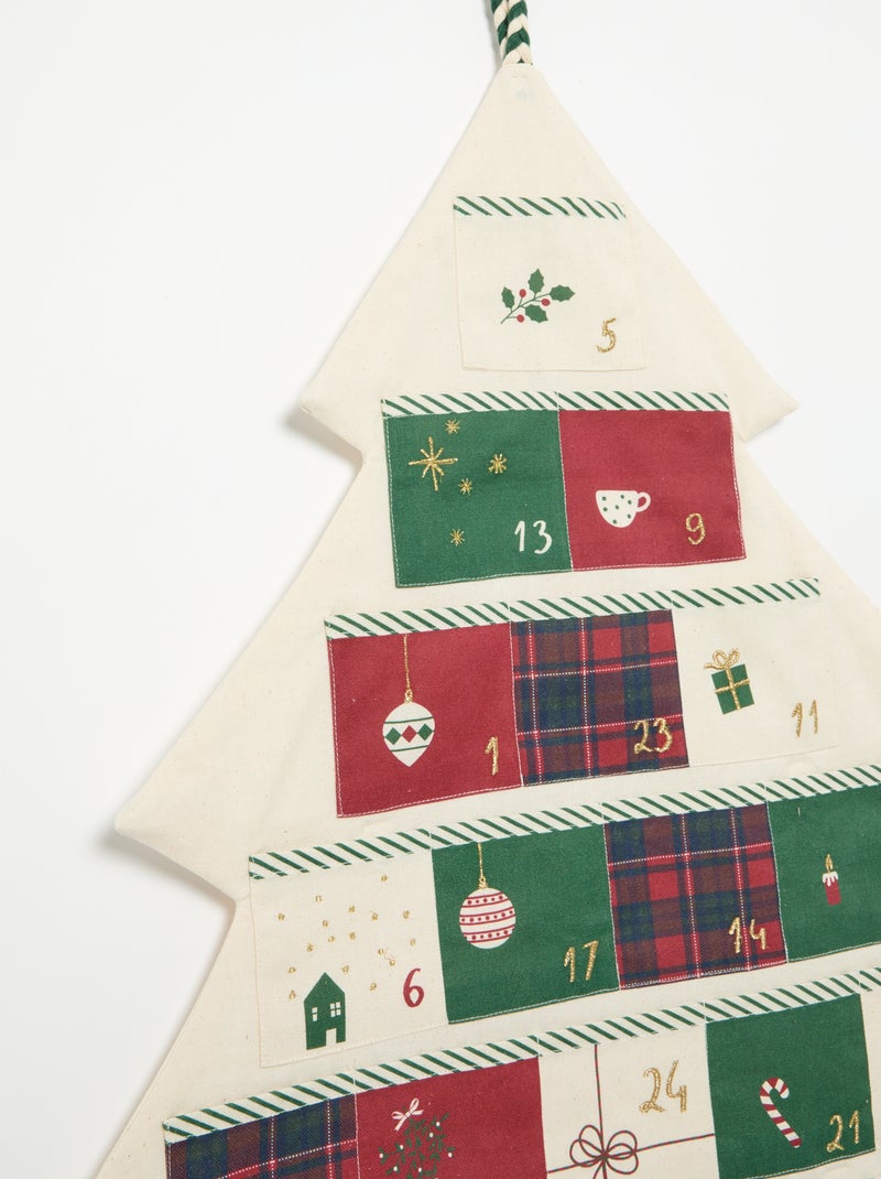Calendrier de l'avent en textile et à suspendre - KIABI Home Blanc - Kiabi