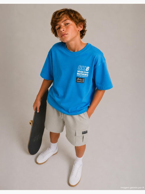Calgões de felpa cargo, mo fashion - Kiabi