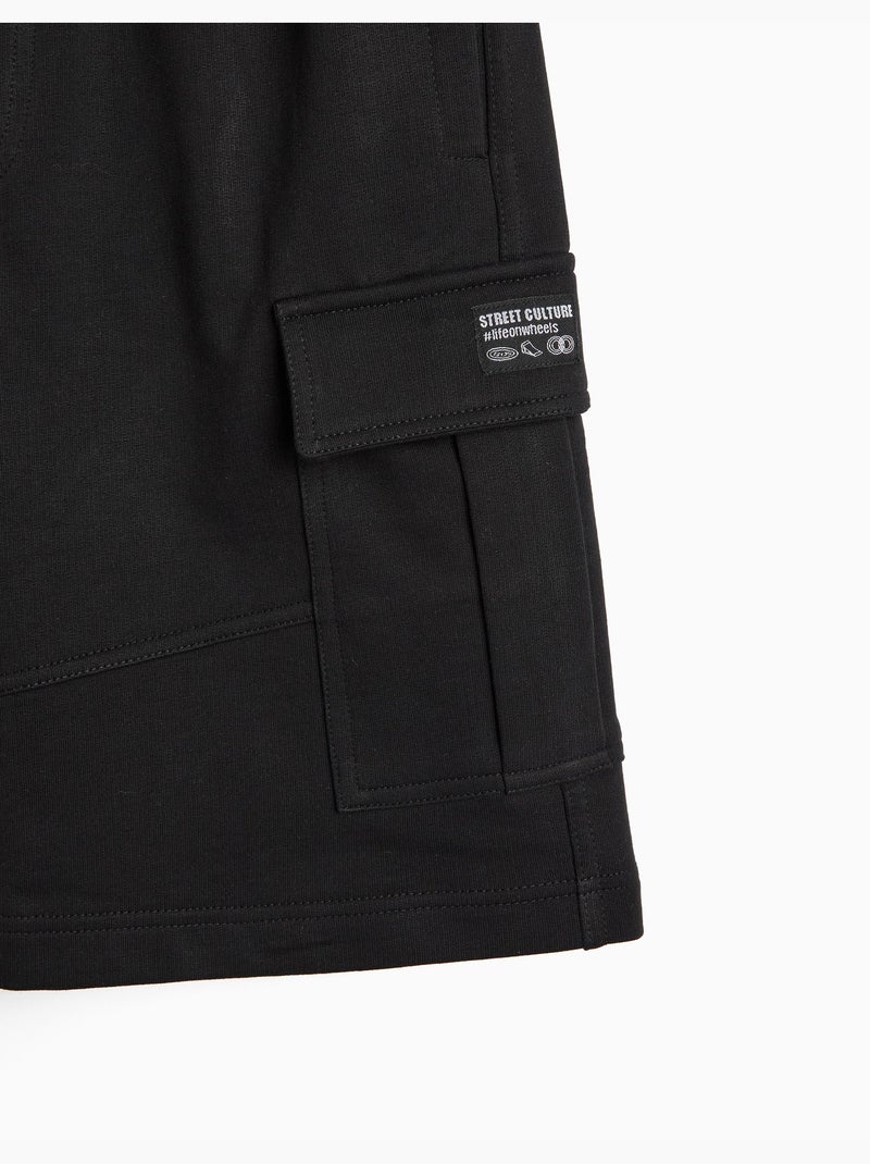 Calgões de felpa cargo, mo fashion Noir - Kiabi