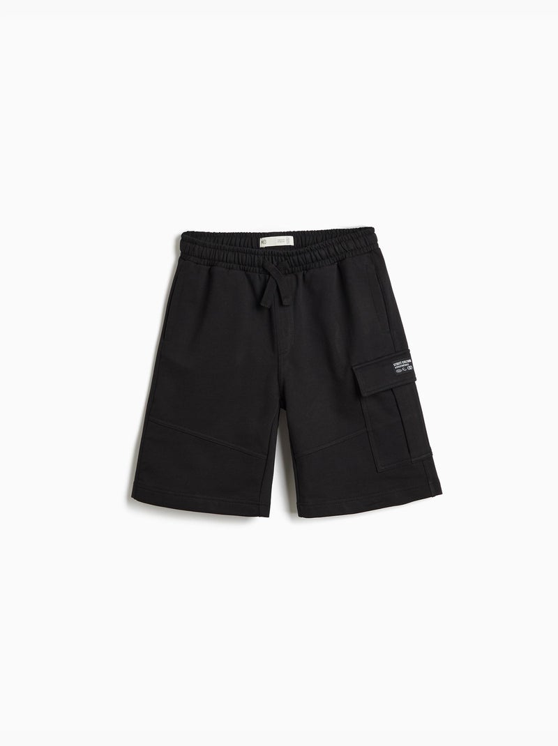 Calgões de felpa cargo, mo fashion Zwart - Kiabi