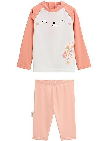 Calvi tweedelig babyzwempak met uv-beschermend t-shirt en broekje